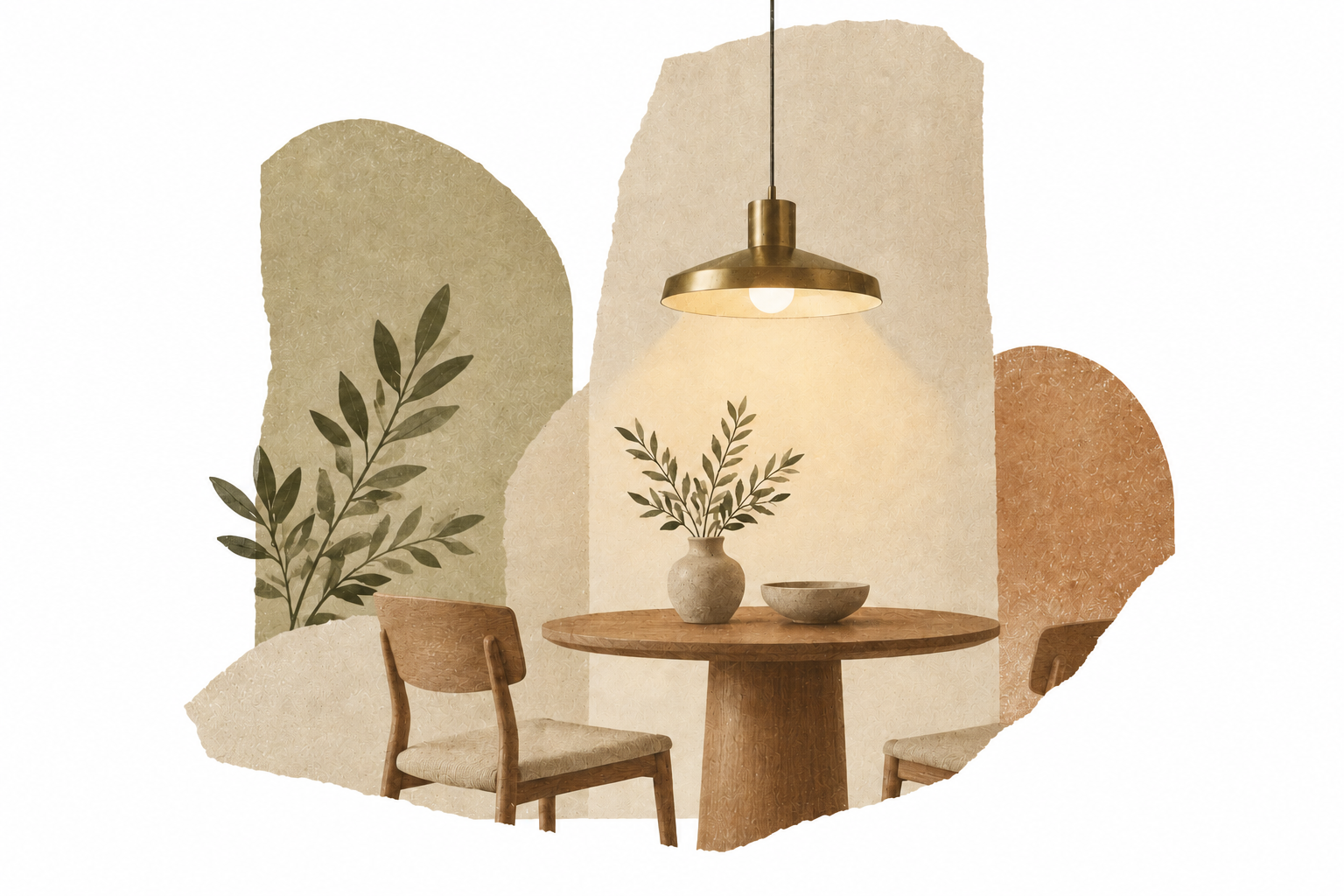 Collage van een hanglamp
