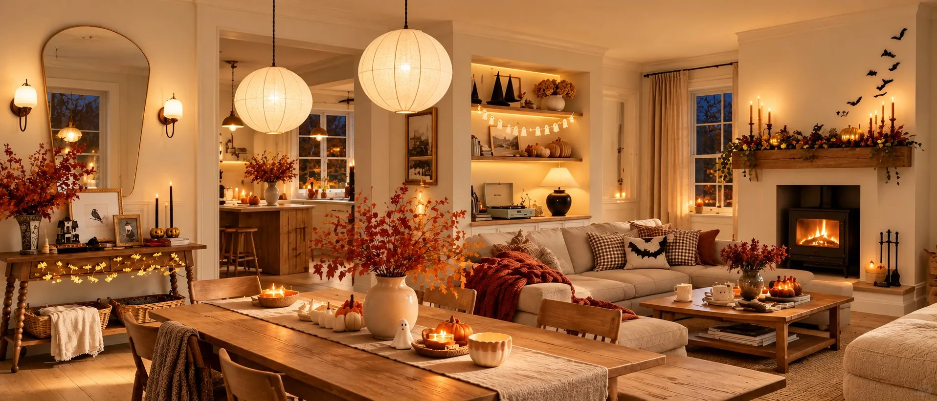 Evening pendant lights in a living roomslider_item_1