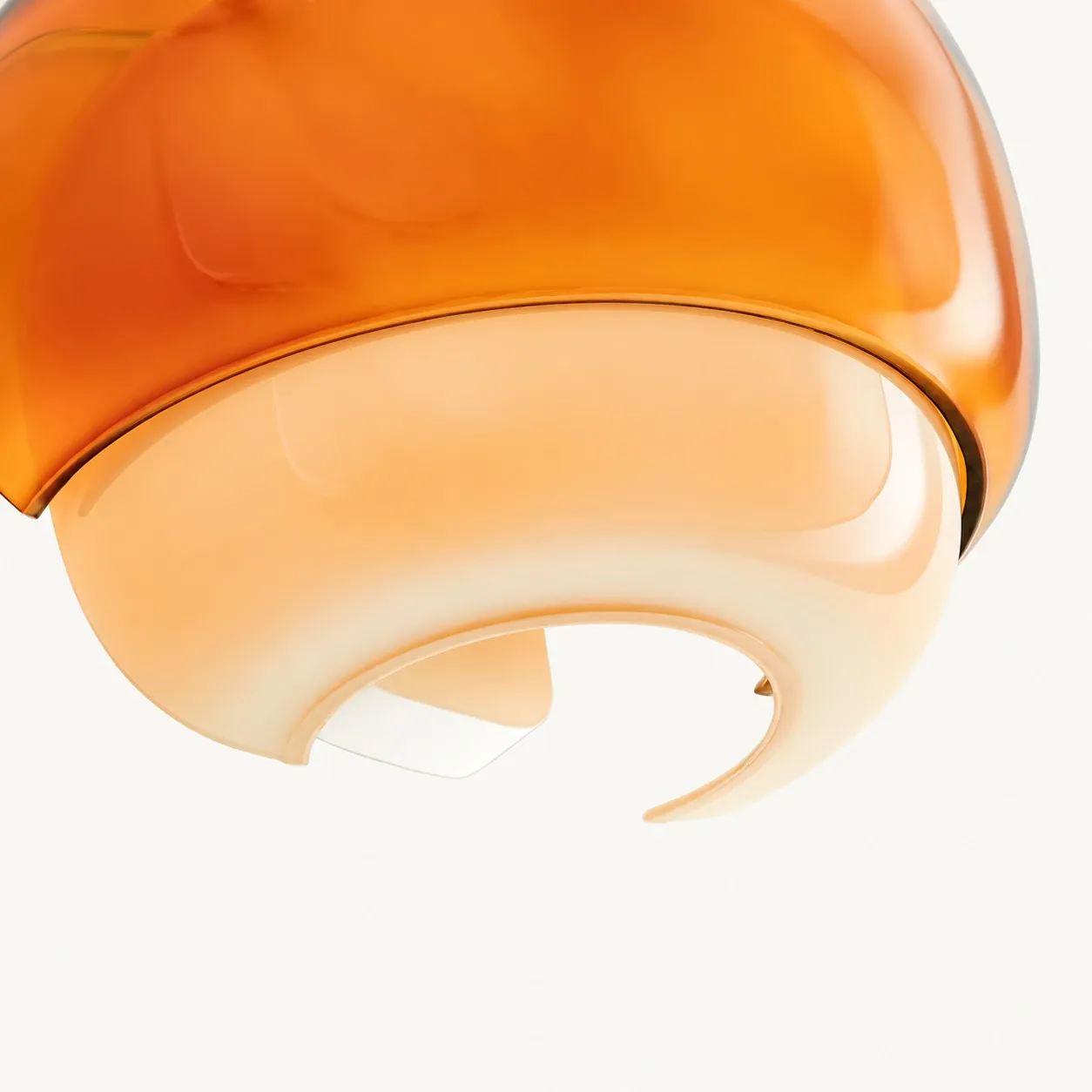 Open underside of the orange shade