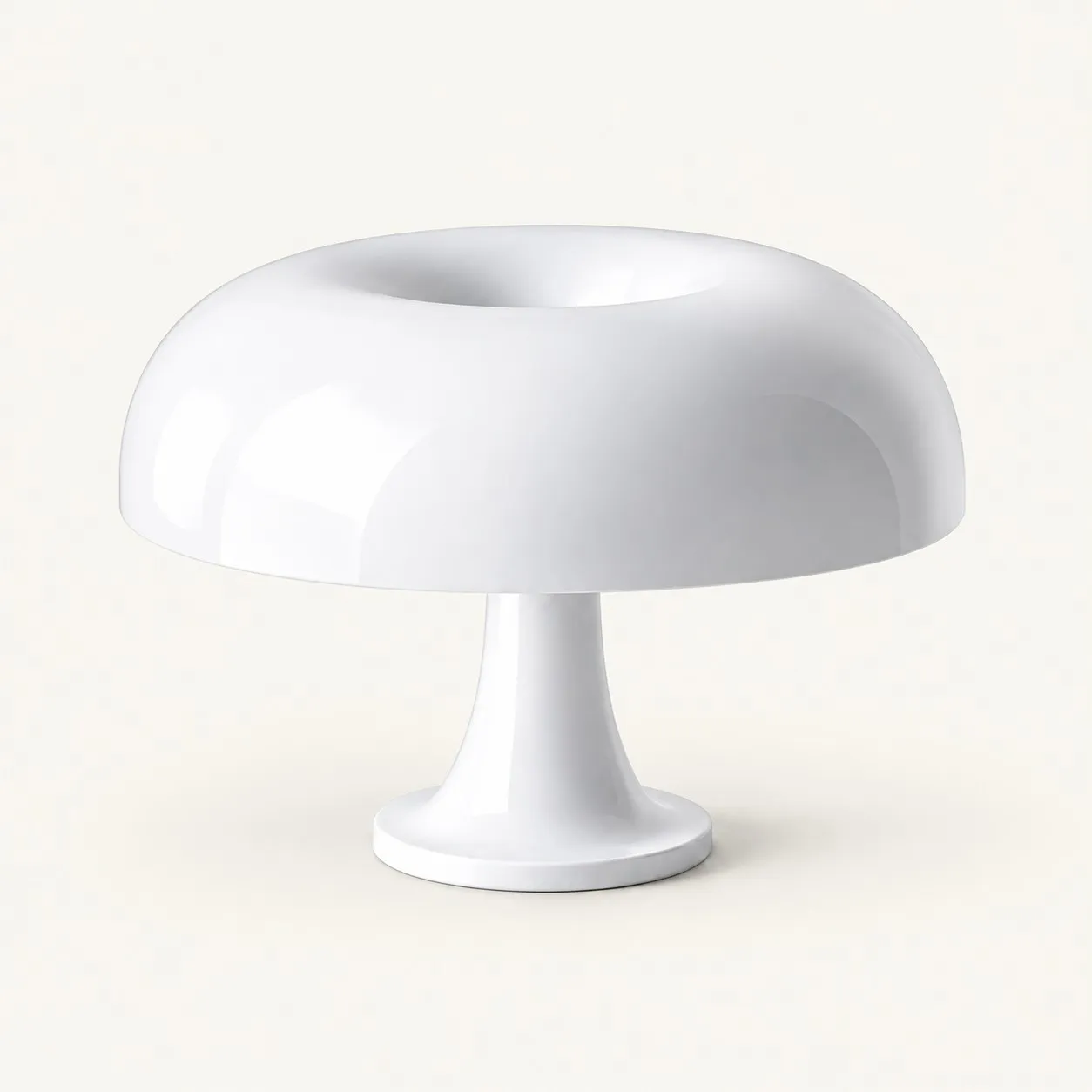 Nico mushroom table lamp in White