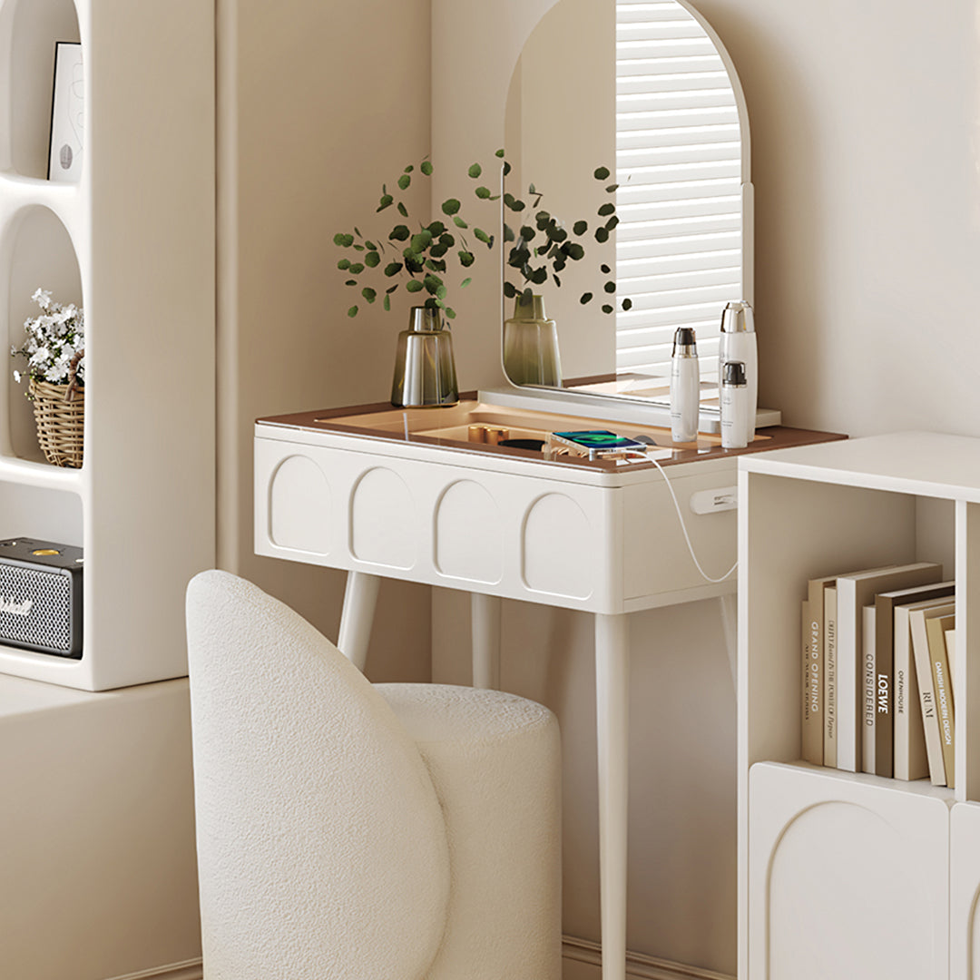 Aisha Slimline Dressing Table For Narrow Space, Cream