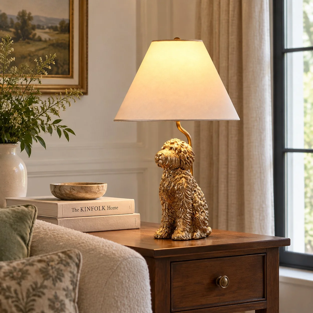 Pawdia Antique Gold Animal Table Lamp — image 8