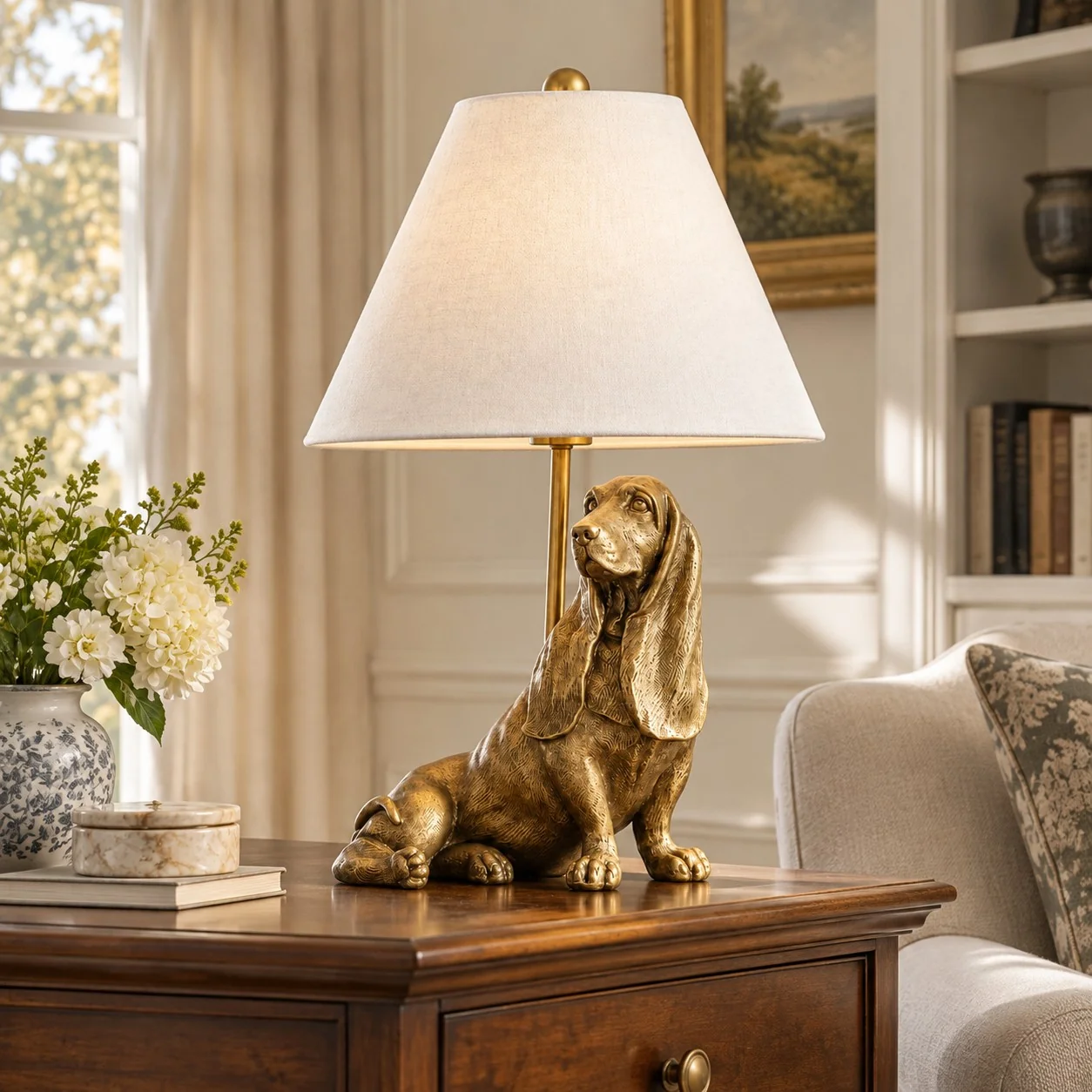 Pawdia Antique Gold Animal Table Lamp — image 10
