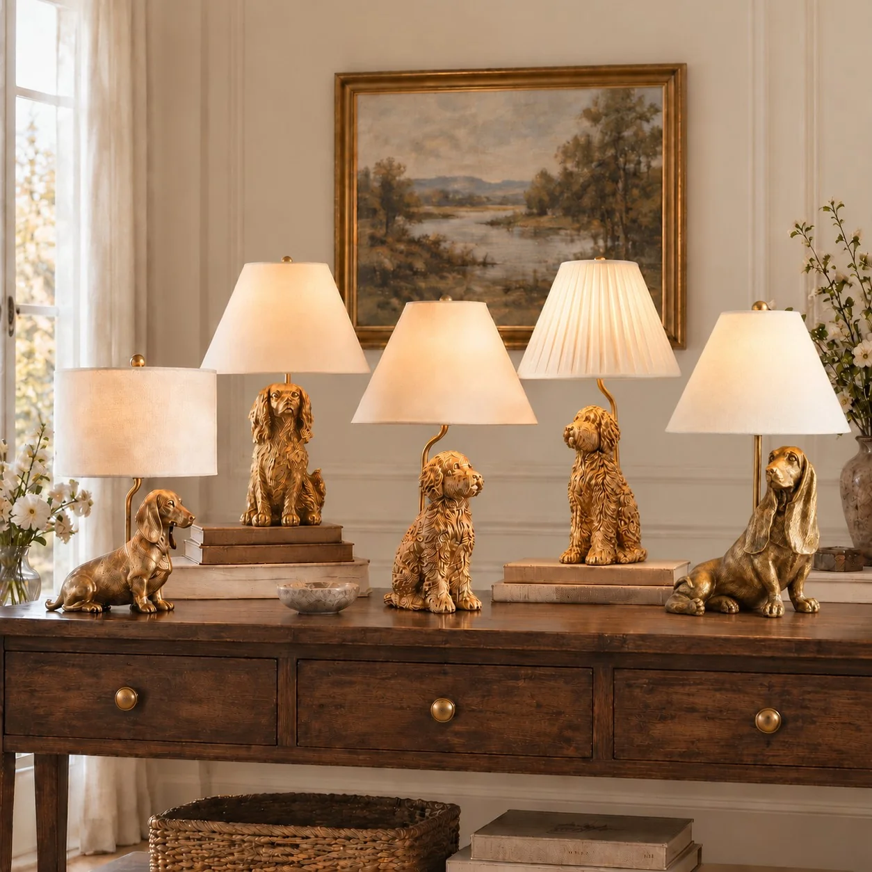 Pawdia Antique Gold Animal Table Lamp — image 6