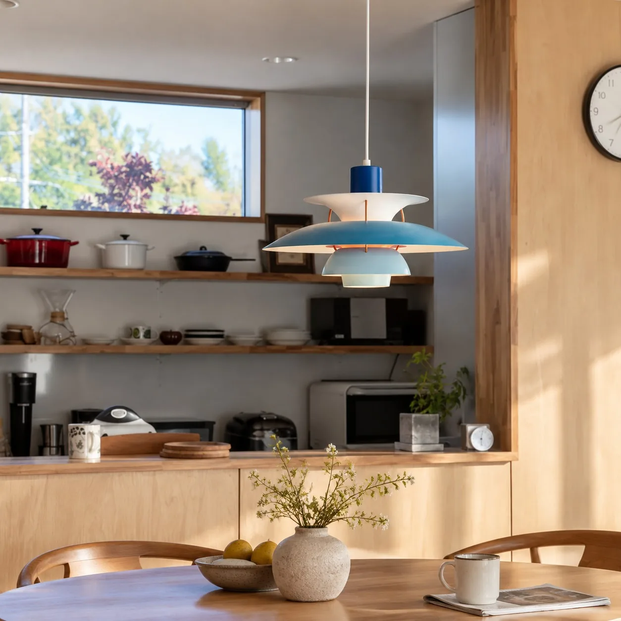 Orbira Modern Scandinavian Disc Pendant Light — Multi-Color Aluminum — image 21