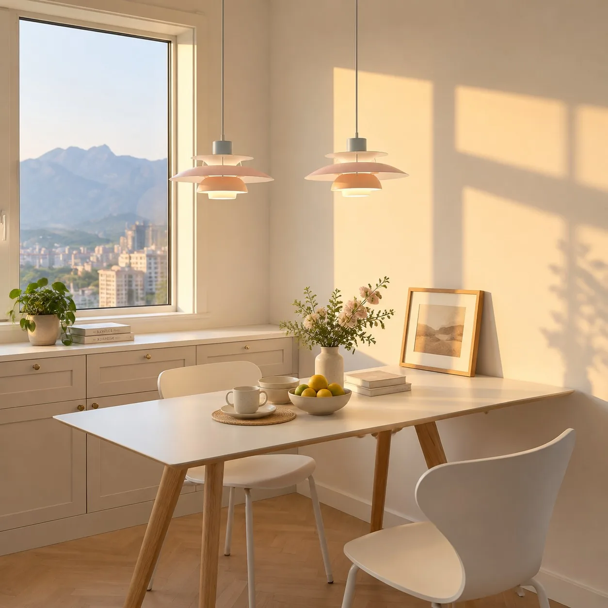 Orbira Modern Scandinavian Disc Pendant Light — Multi-Color Aluminum — image 31