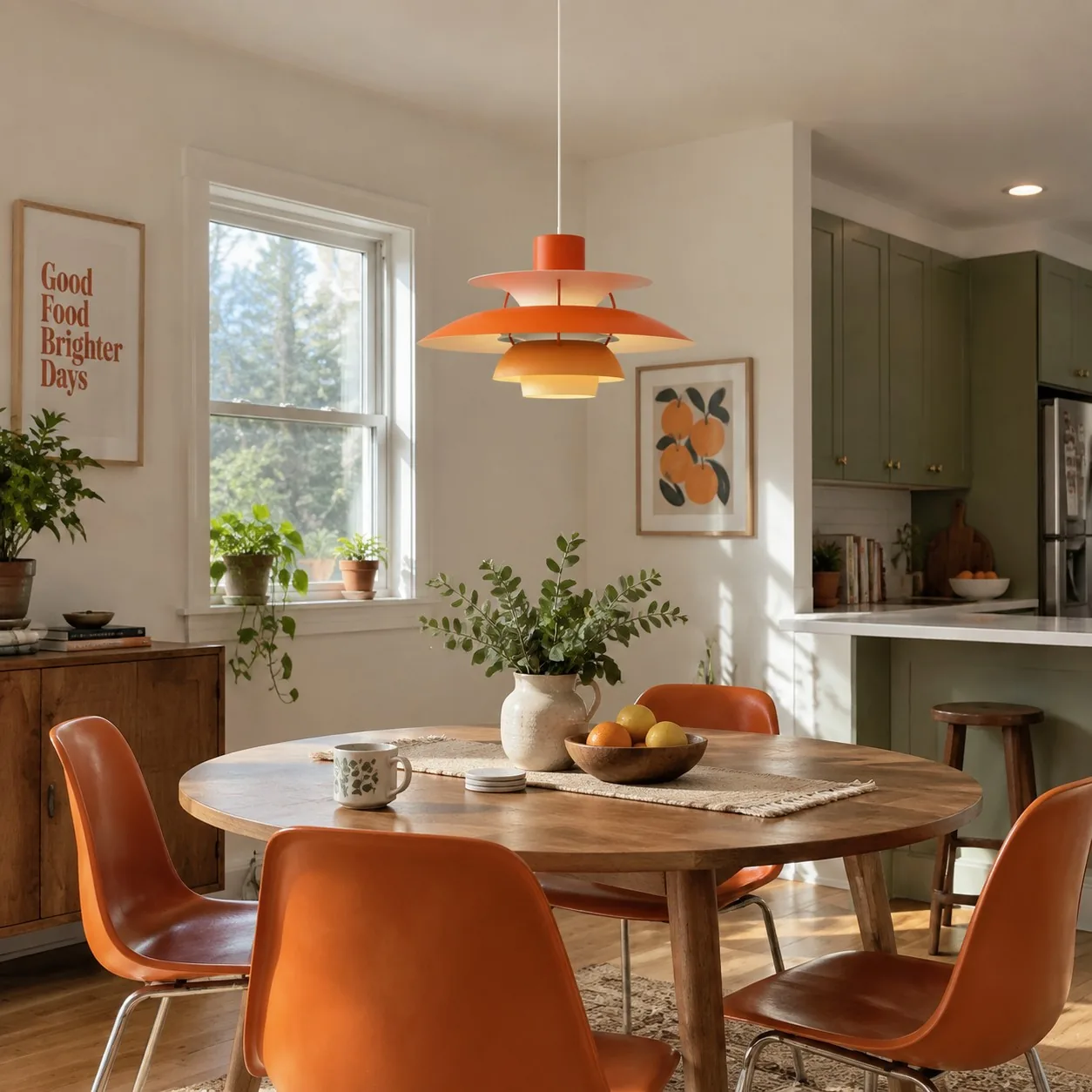 Orbira Modern Scandinavian Disc Pendant Light — Multi-Color Aluminum — image 20