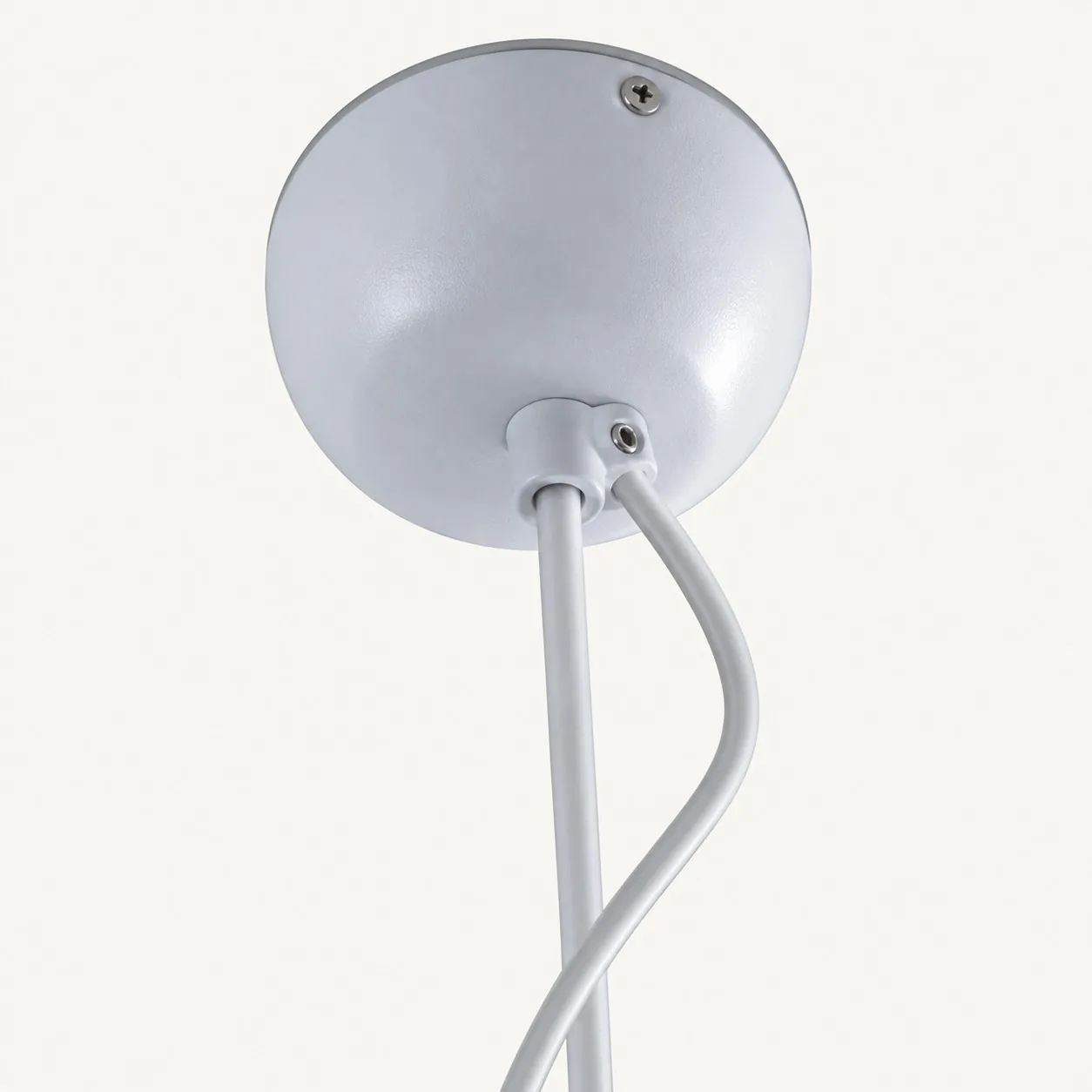 Pebora white ceiling canopy and cords