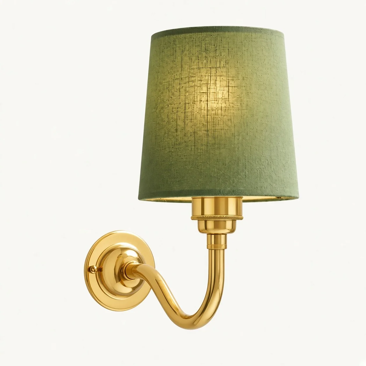 Solmire Fabric Wall Sconce — Vintage Linen Curved Arm for Bedroom — image 17