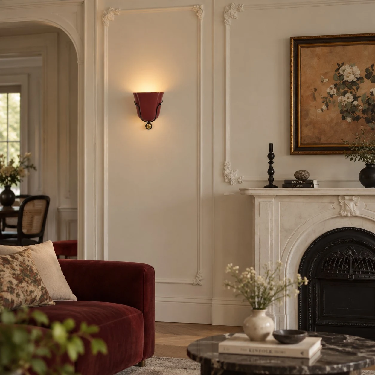 Velora Shell Wall Light — Hand-Blown Glass & Ceramic Sconce — image 10