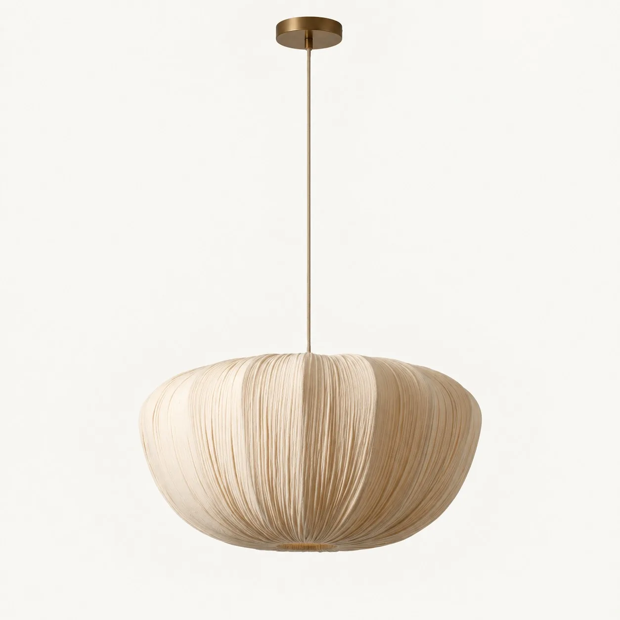Linara Soft Linen Curved Frame Pendant Light — image 2