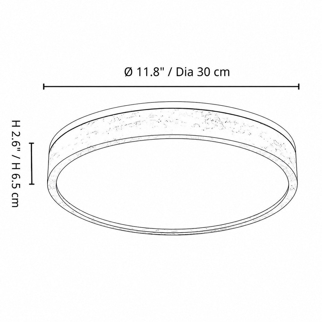 Round Travira, 11.8 in / 30 cm