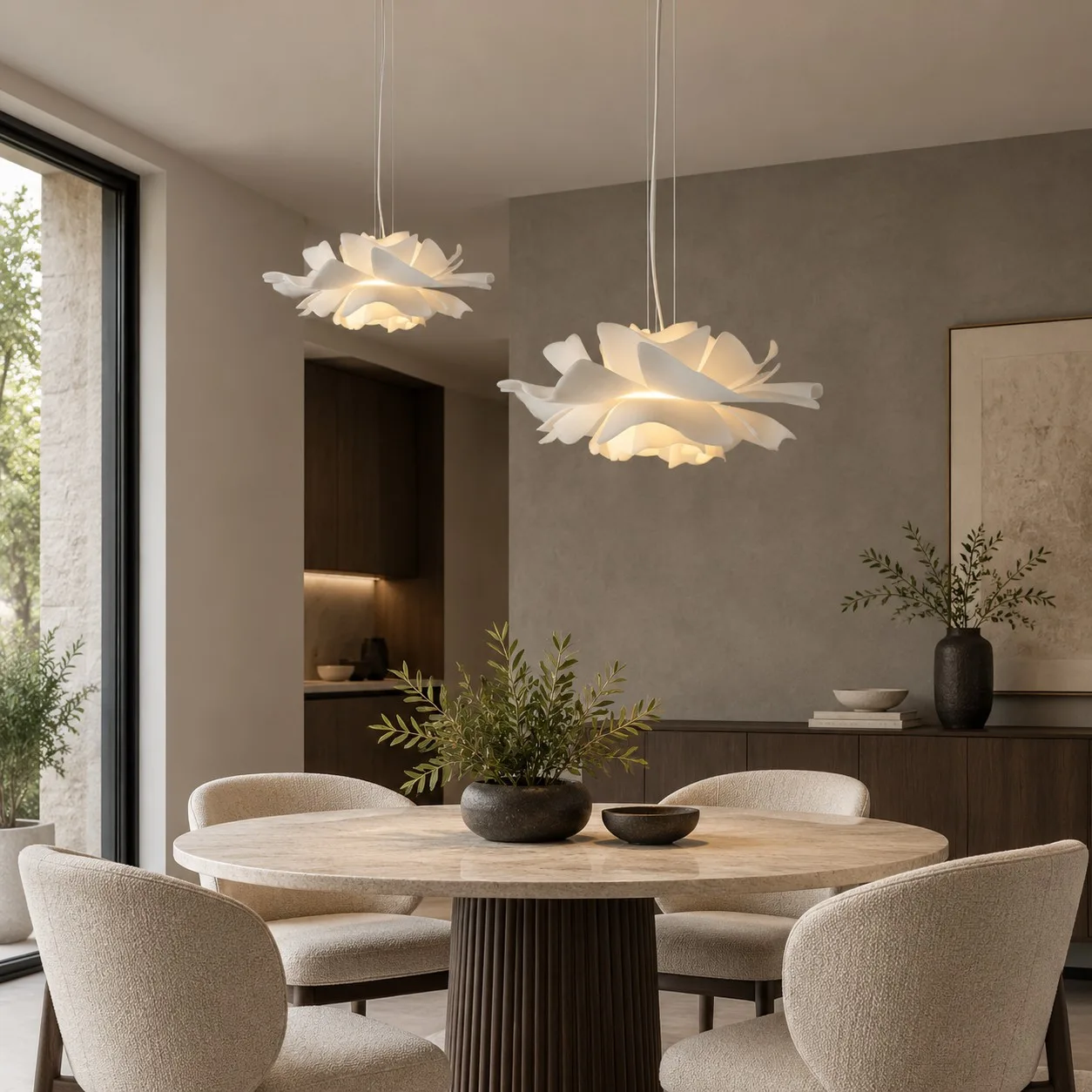 Lotiva Nordic Acrylic Lotus Flower Pendant Light — image 9