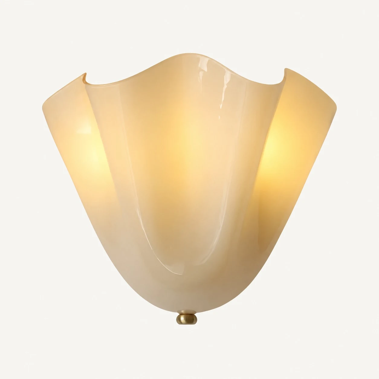 Velora Shell Wall Light — Hand-Blown Glass & Ceramic Sconce — image 1