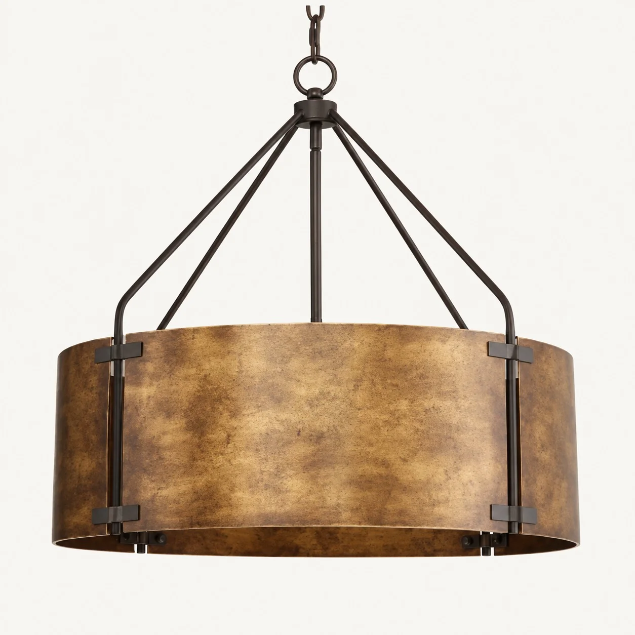 Ferrona Vintage Industrial Distressed Drum Pendant Light — image 1