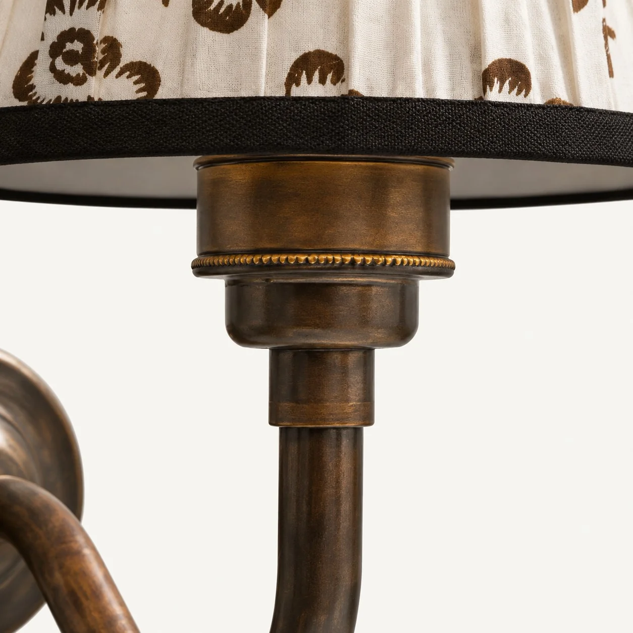 Solmire Fabric Wall Sconce — Vintage Linen Curved Arm for Bedroom — image 20