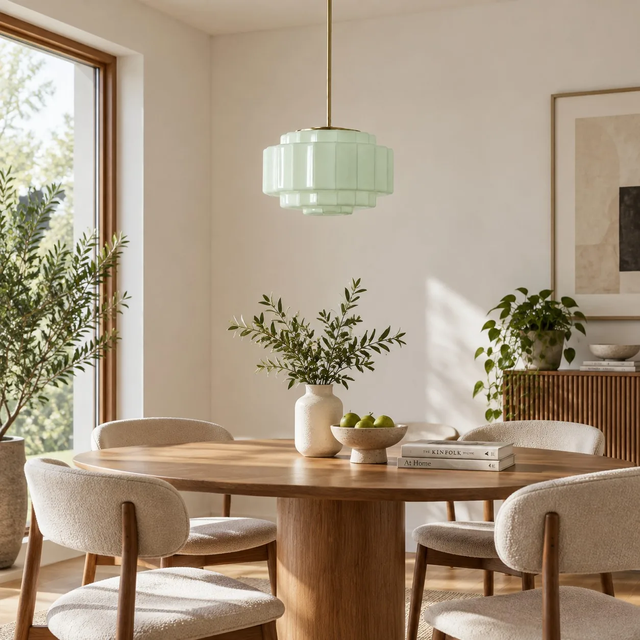 Cascira Antique Brass Tiered Glass Pendant Light — image 12
