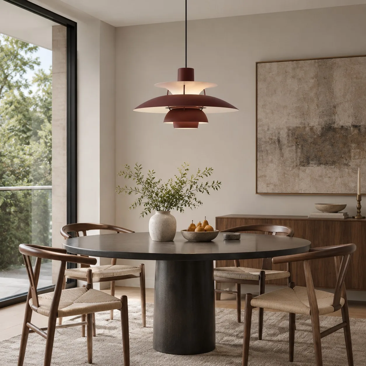 Orbira Modern Scandinavian Disc Pendant Light — Multi-Color Aluminum — image 29