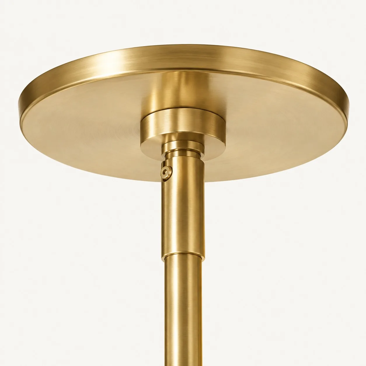 Cascira antique brass ceiling canopy and downrod joint