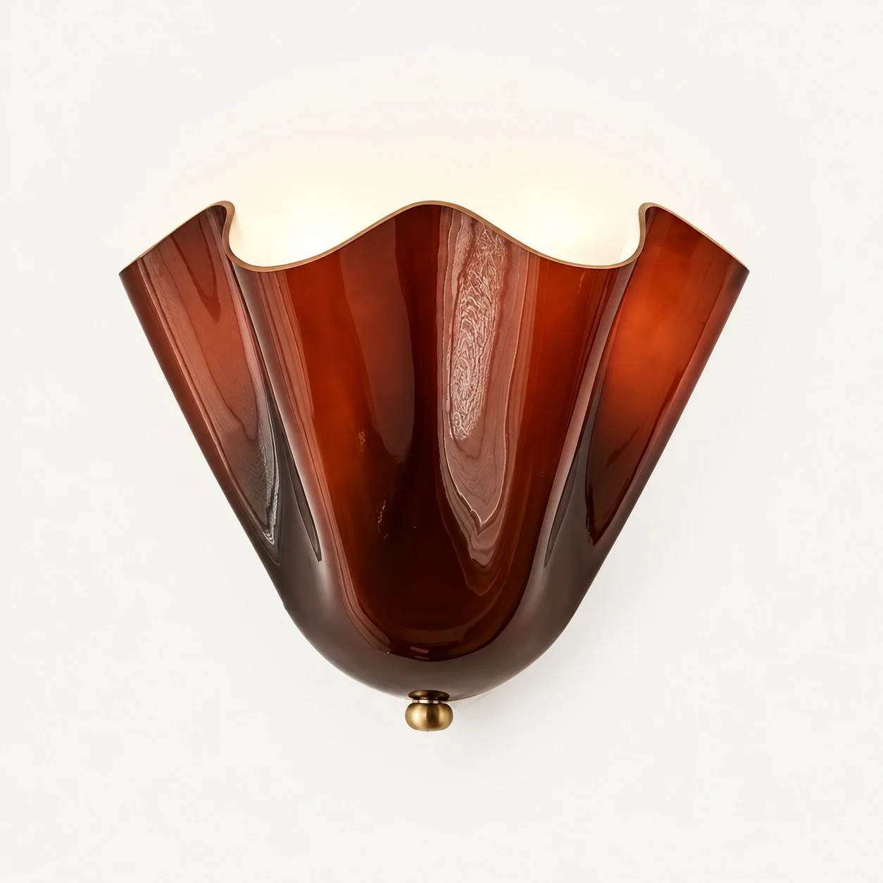 Velora Shell Wall Light — Hand-Blown Glass & Ceramic Sconce — image 14