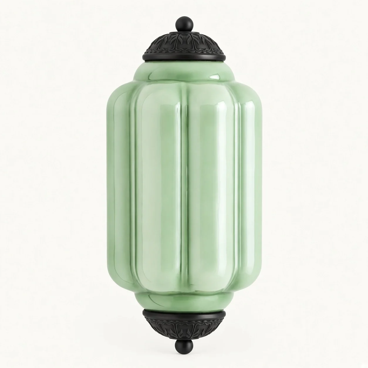 Eloise Vintage Milk Glass Wall Sconce — Regular Green/Black
