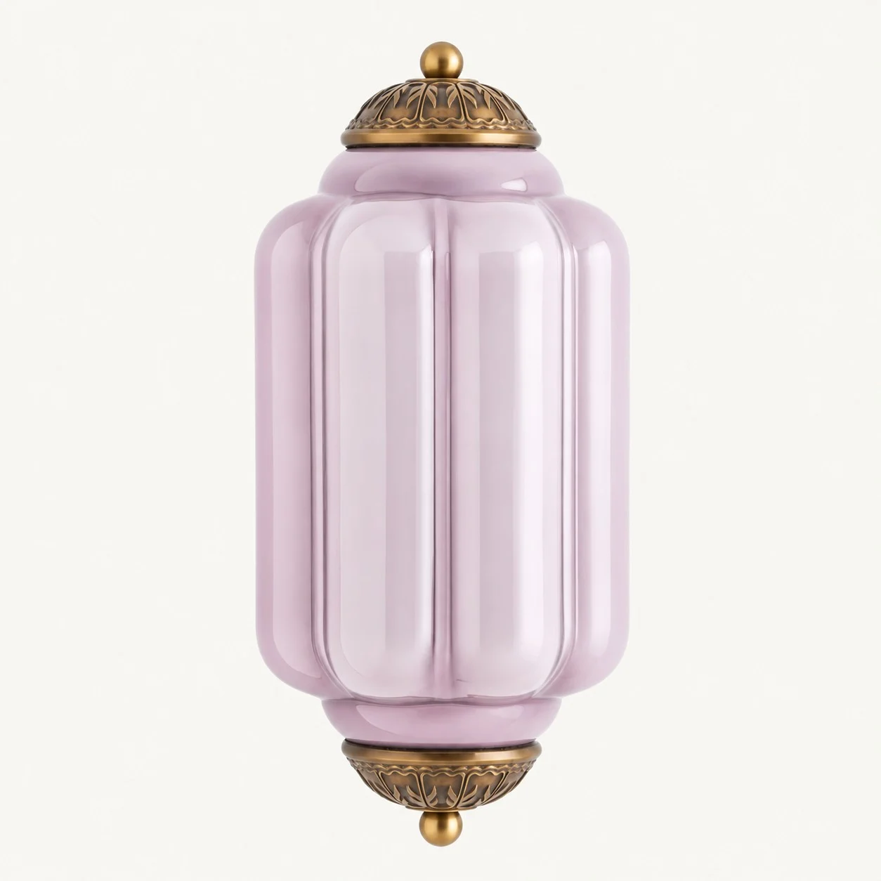 Eloise Vintage Milk Glass Wall Sconce — Regular Lavender/Brass