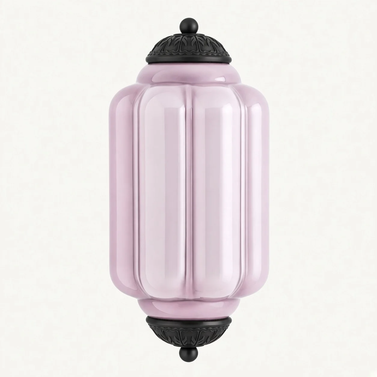Eloise Vintage Milk Glass Wall Sconce — Regular Lavender/Black