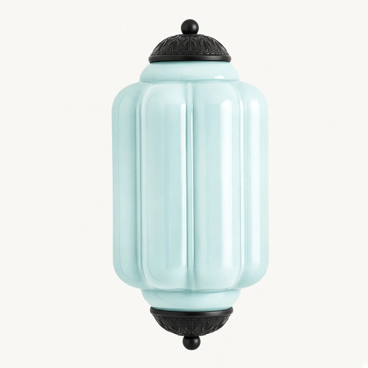 Eloise Vintage Milk Glass Wall Sconce — Regular Blue/Black