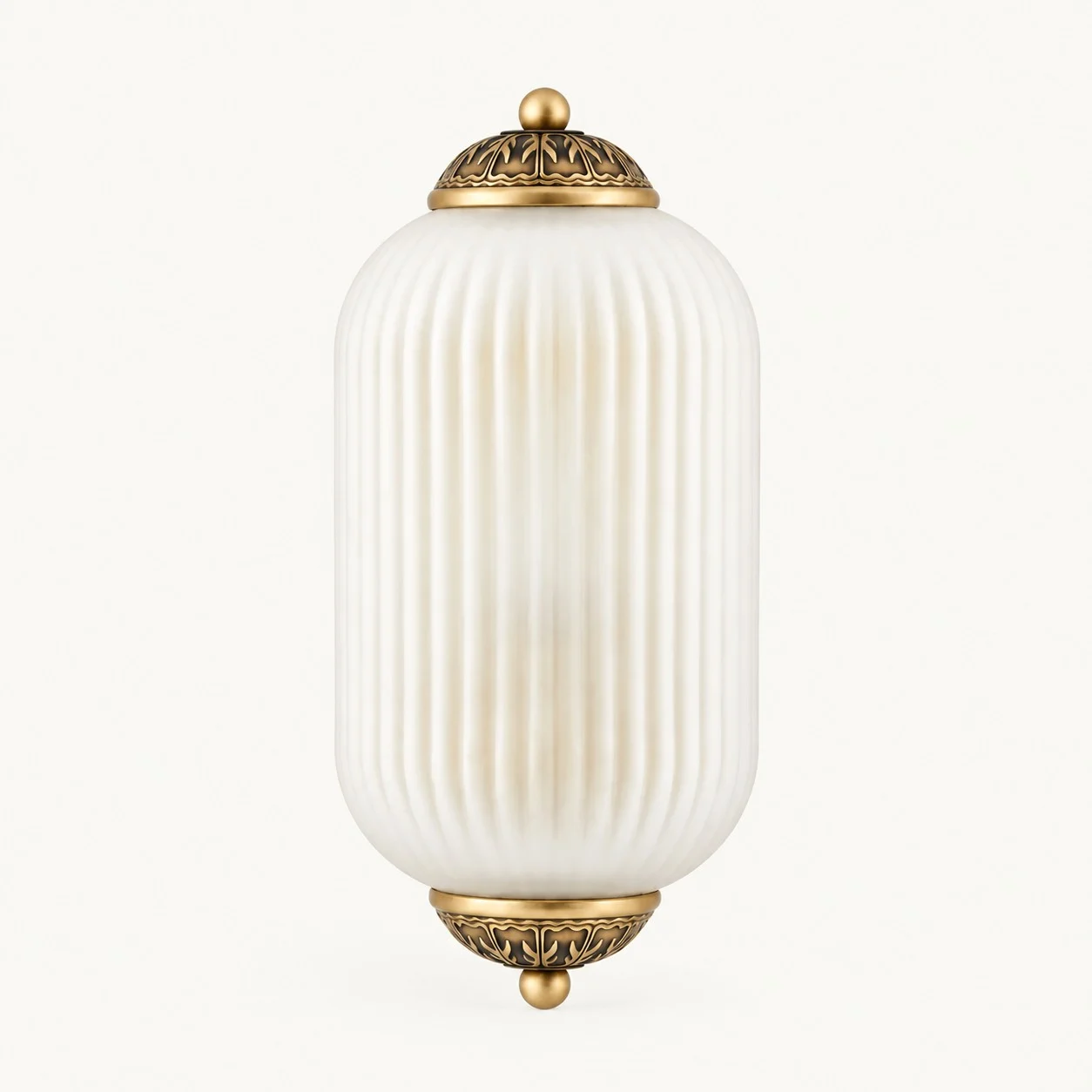 Eloise Vintage Milk Glass Wall Sconce — Regular Frosted Glass/Brass