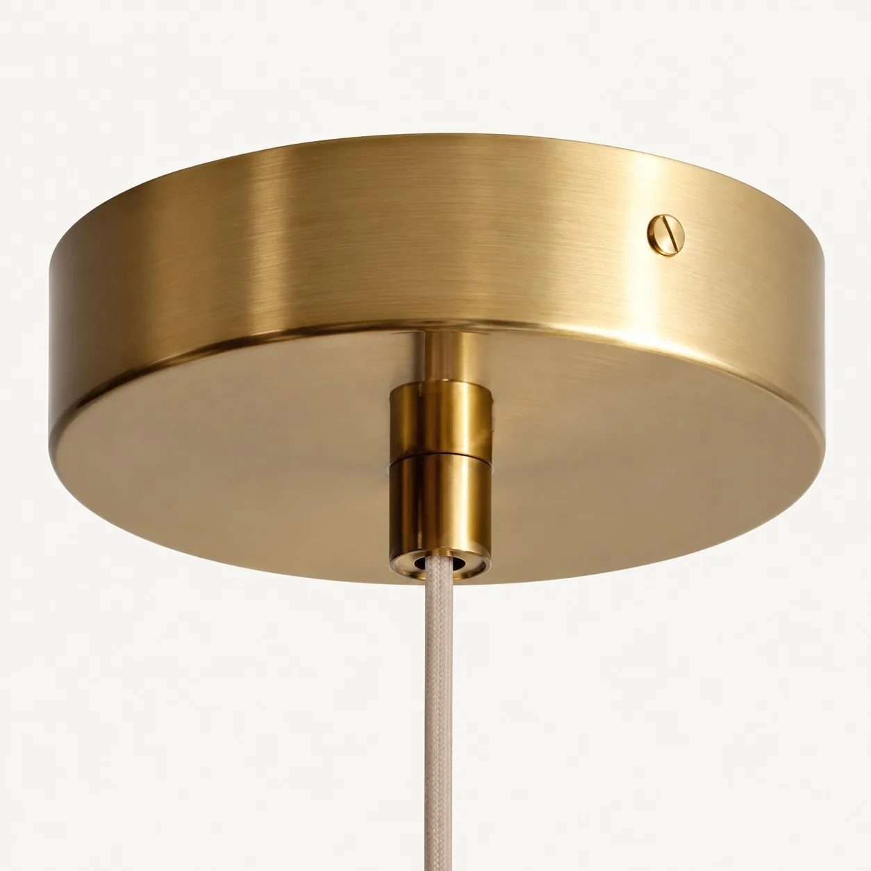 Linara brushed brass canopy and fabric cord