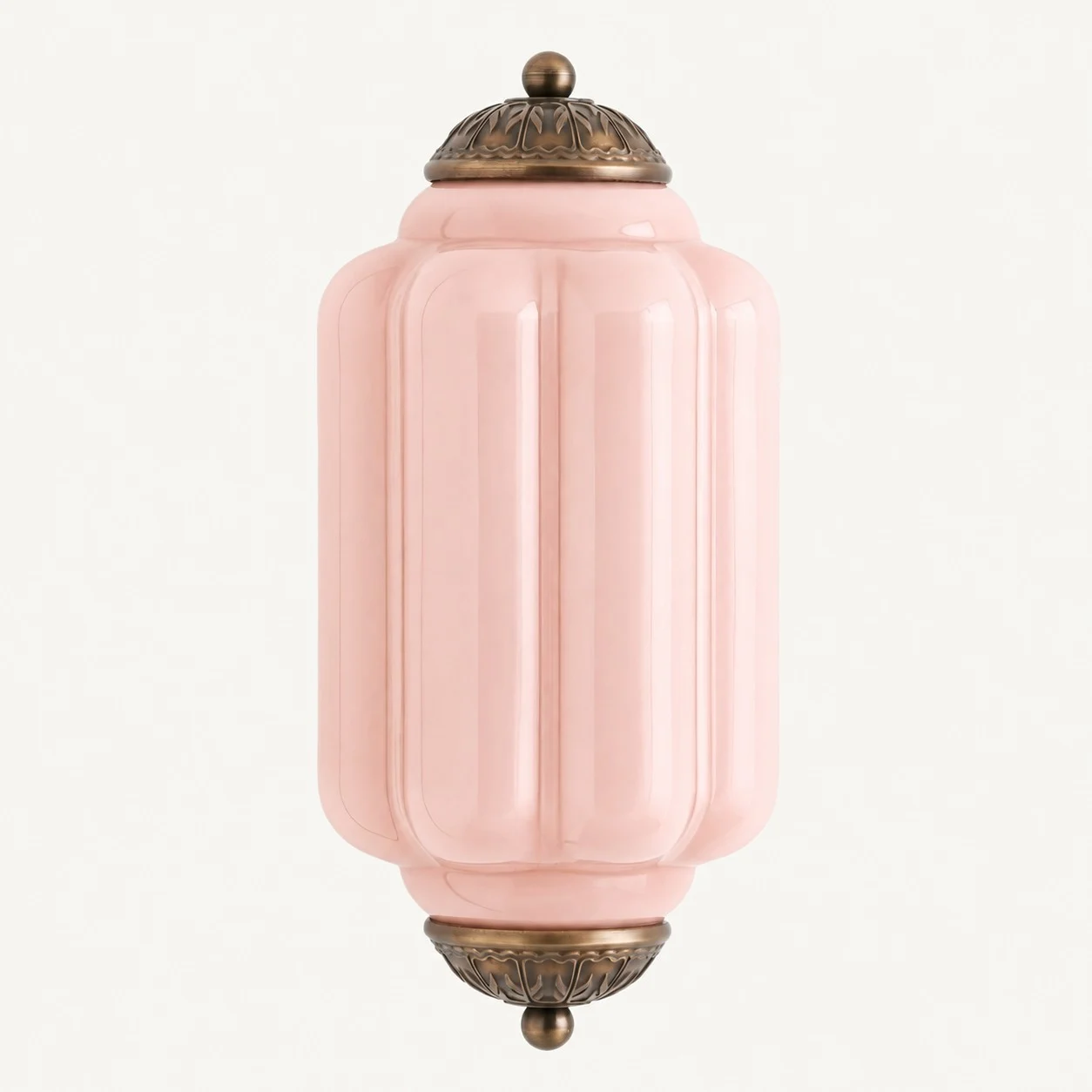 Eloise Vintage Milk Glass Wall Sconce — Regular Pink/Brass
