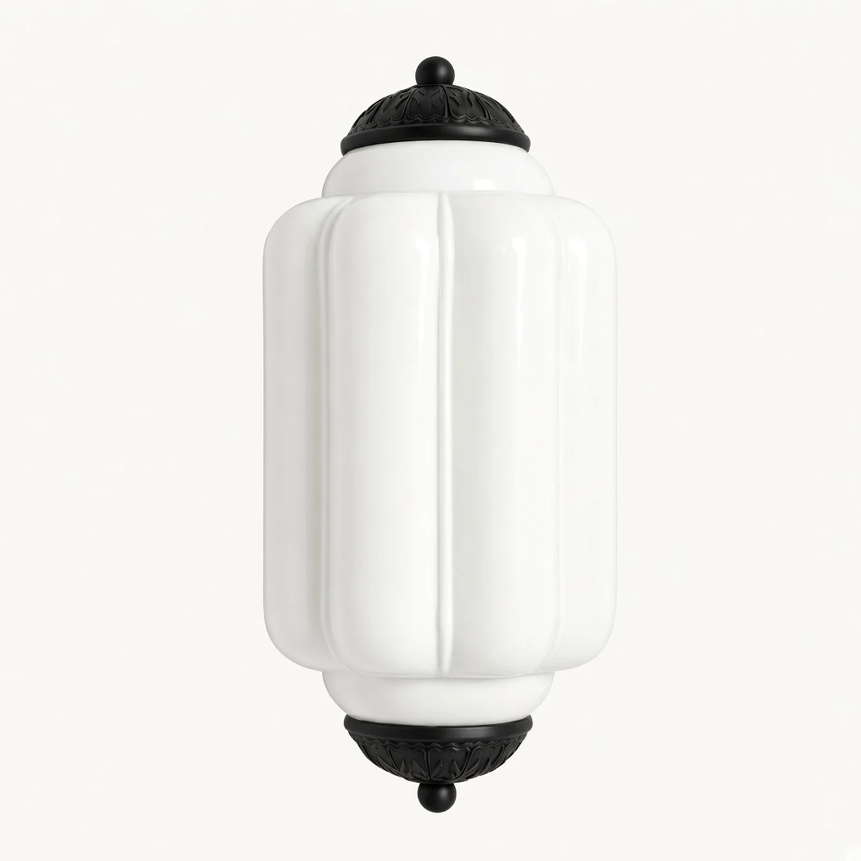 Eloise Vintage Milk Glass Wall Sconce — Regular White/Black