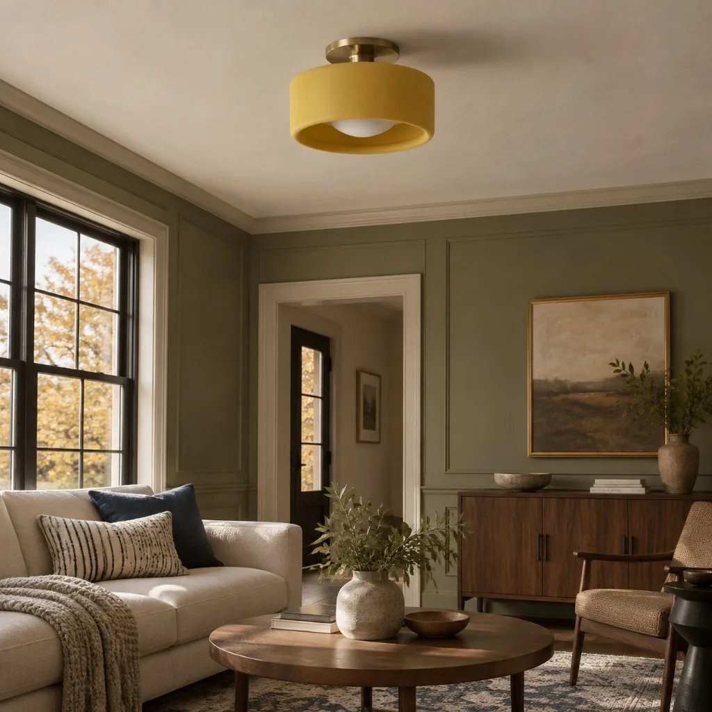 Porcena Porcelain Flush Mount Ceiling Light — image 1