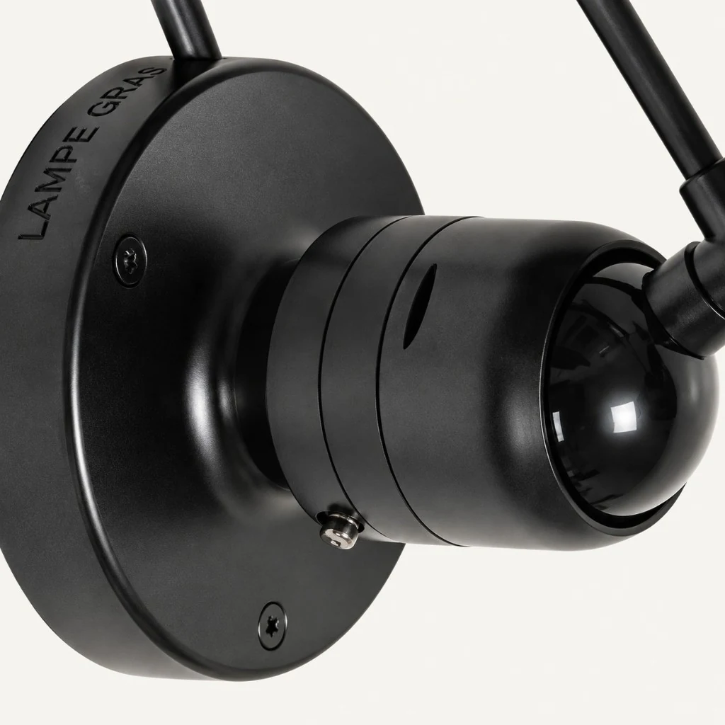 Articula circular wall mount and ball joint close-up