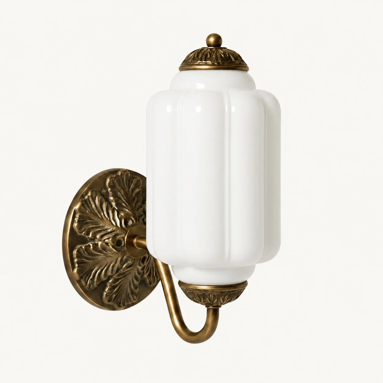 Wall Sconce White/Brass