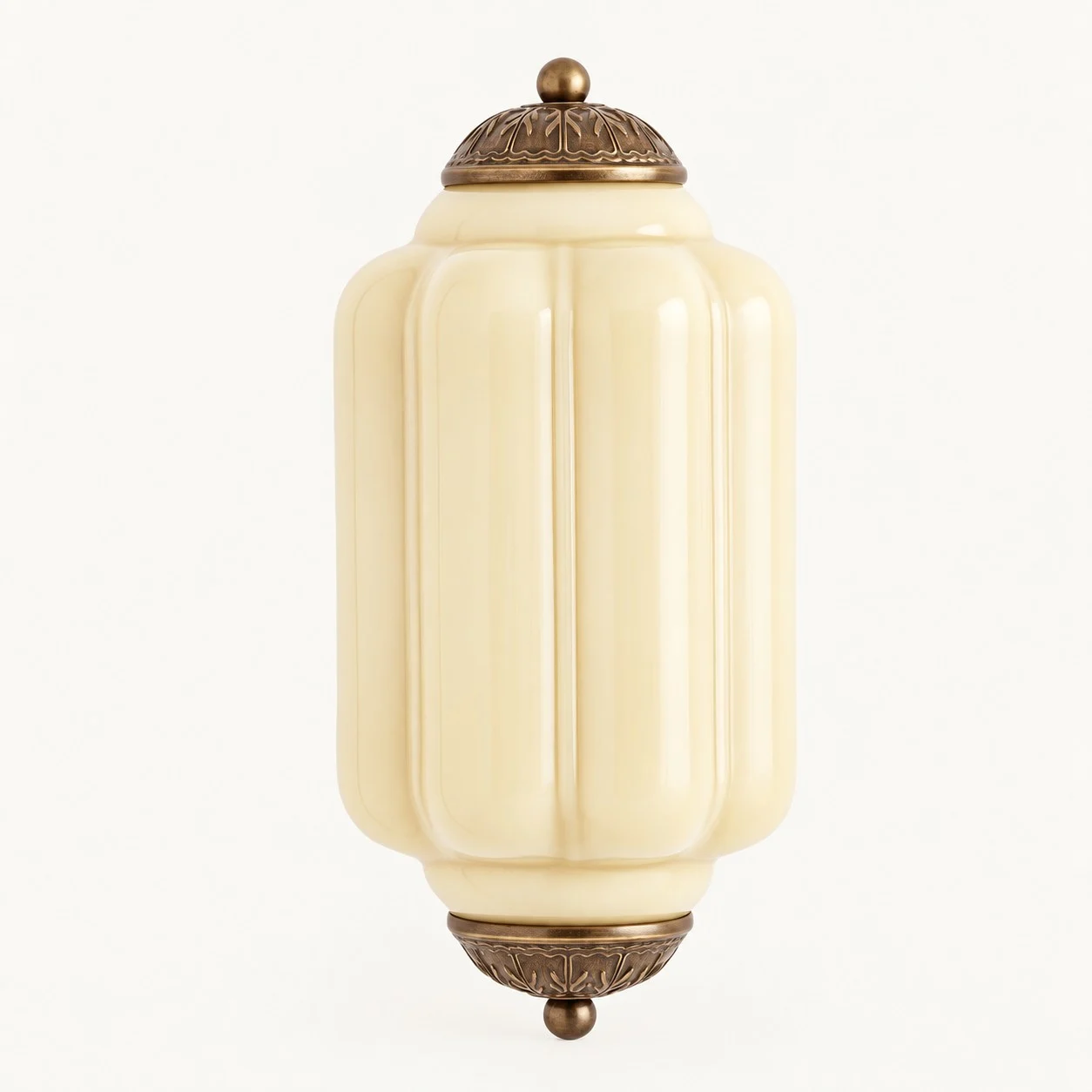 Eloise Vintage Milk Glass Wall Sconce — Regular Yellow/Brass
