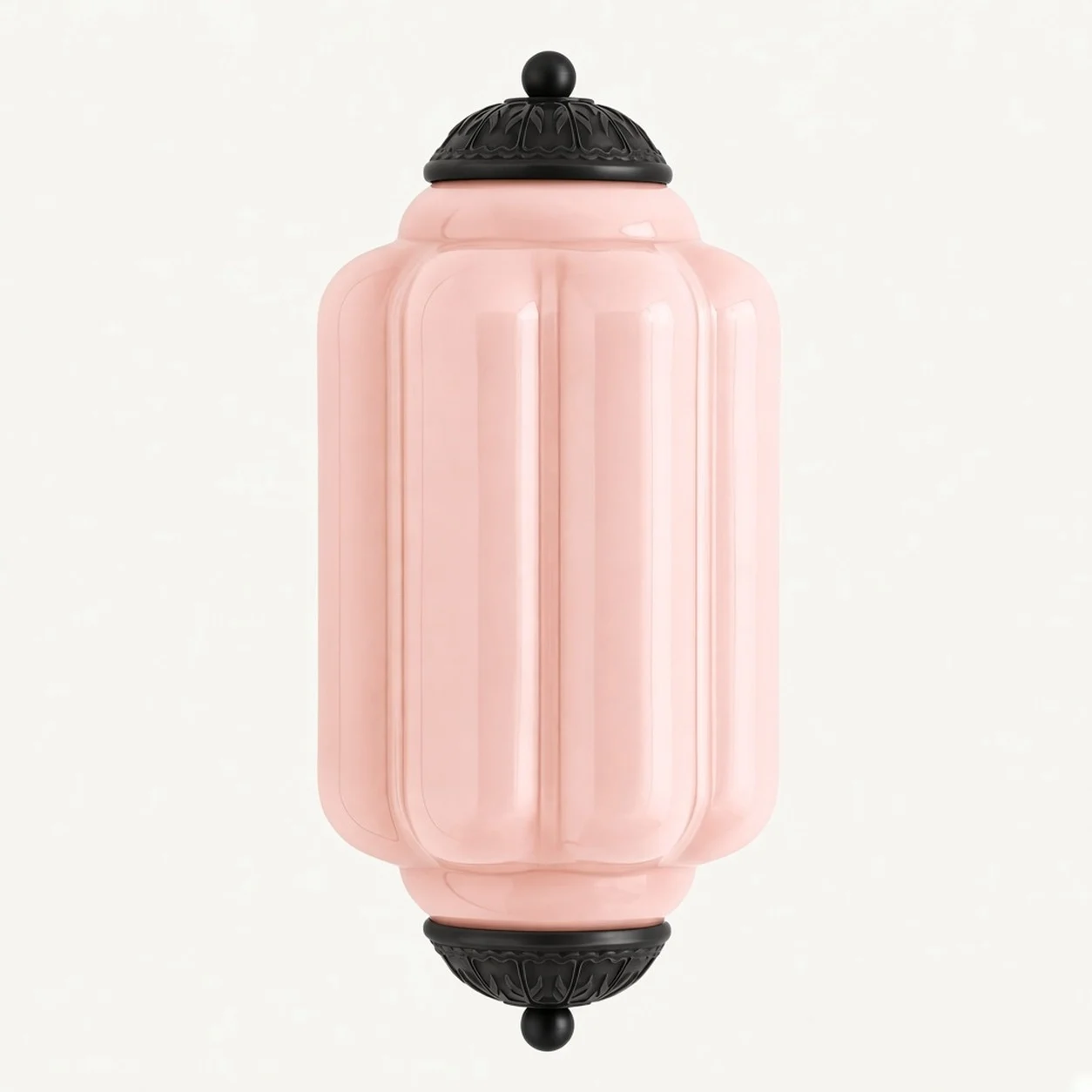 Eloise Vintage Milk Glass Wall Sconce — Regular Pink/Black