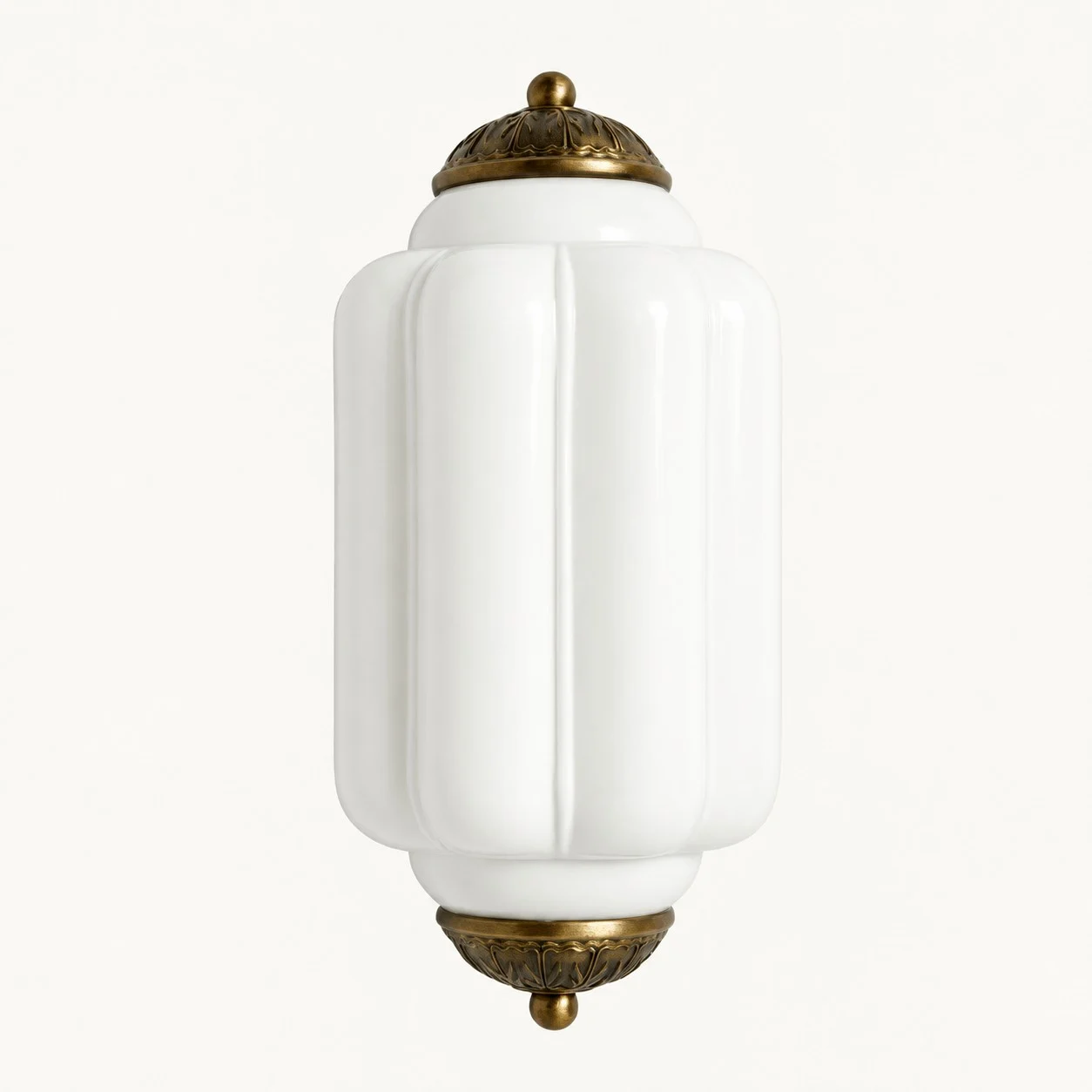 Eloise Vintage Milk Glass Wall Sconce — Regular White/Brass