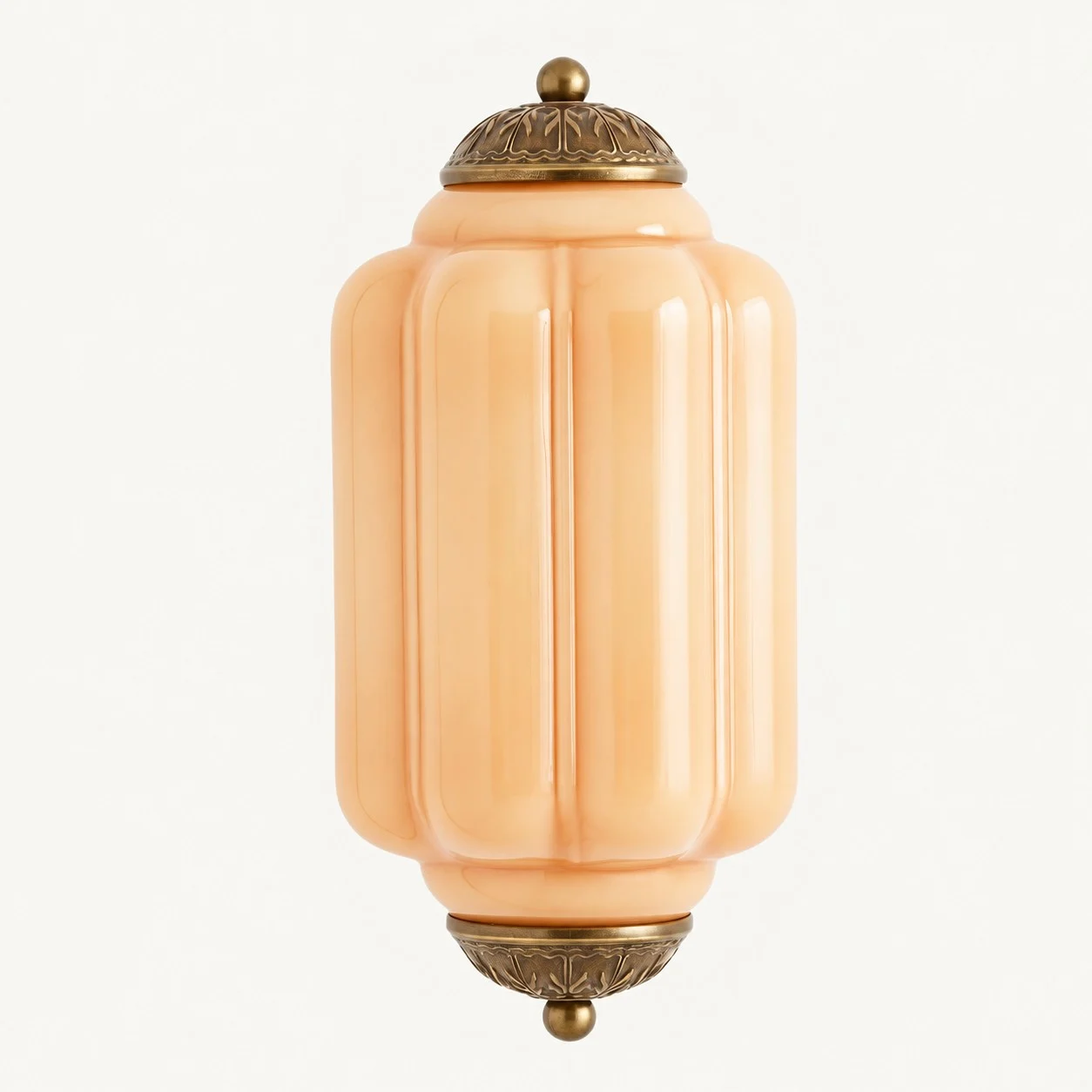 Eloise Vintage Milk Glass Wall Sconce — Regular Orange/Brass