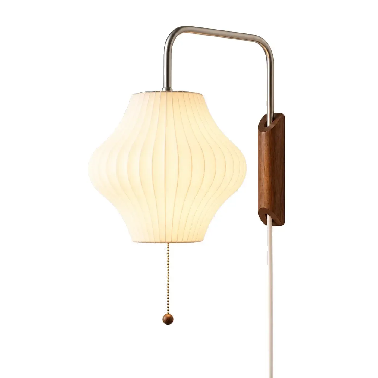 Lantern ribbed wall sconce, 30 cm across and 30 cm high