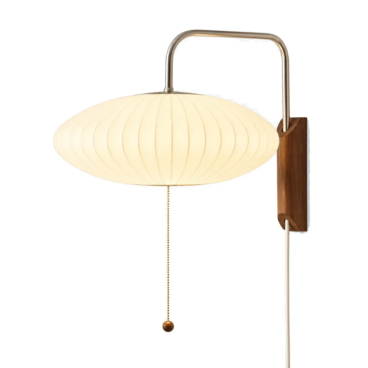 Saucer ribbed wall sconce, 40 cm across and 22 cm high