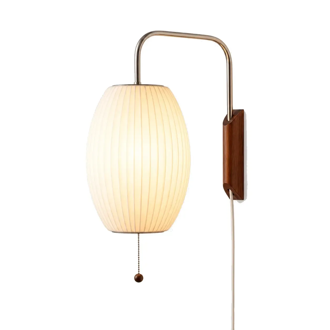 Oval ribbed wall sconce, 27 cm across and 36 cm high