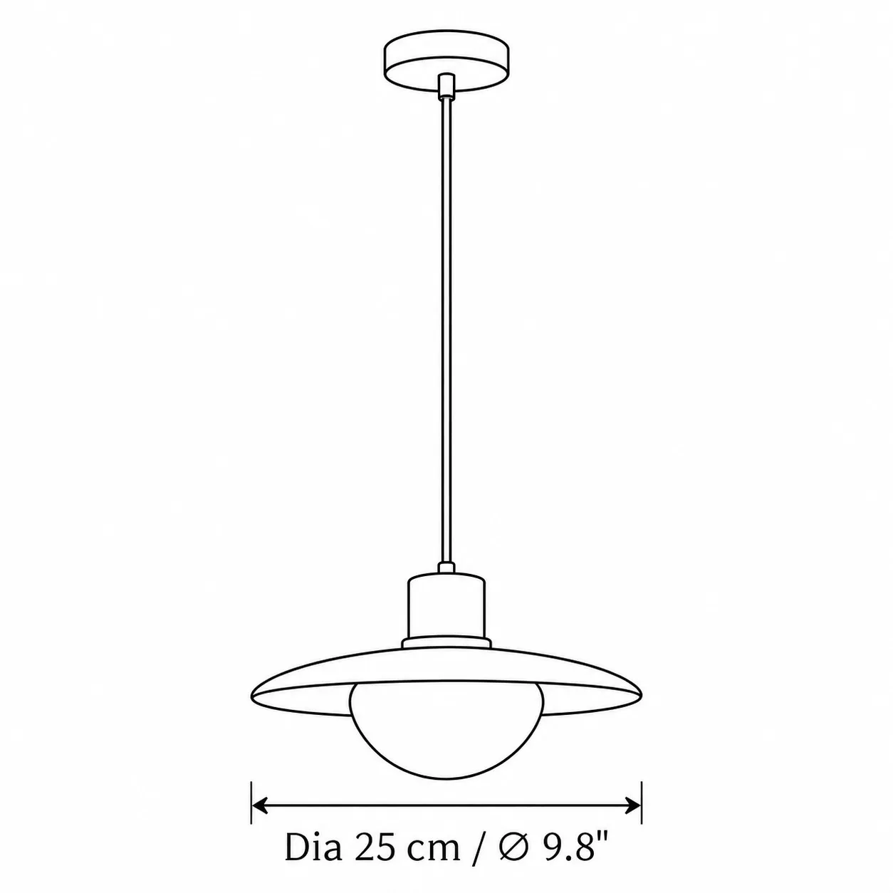 G Saucer and globe, diameter 25 cm